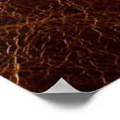 Bruin lederen textureleder, textuur, achtergrond, poster (Hoek)