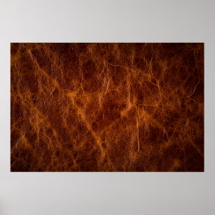 Bruin lederen textureleder, textuur, achtergrond,  poster