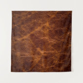 Bruin lederen textureleder, textuur, achtergrond, wandkleed (Voorkant (horizontaal))