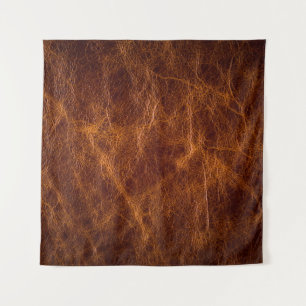 Bruin lederen textureleder, textuur, achtergrond,  wandkleed