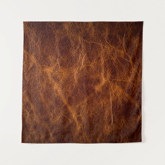Bruin lederen textureleder, textuur, achtergrond, wandkleed (Voorkant)