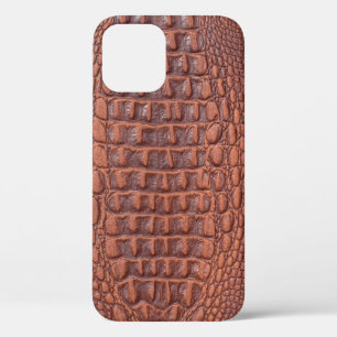 Bruin lederen textuur achtergrondabstract, gerijpt Case-Mate iPhone case