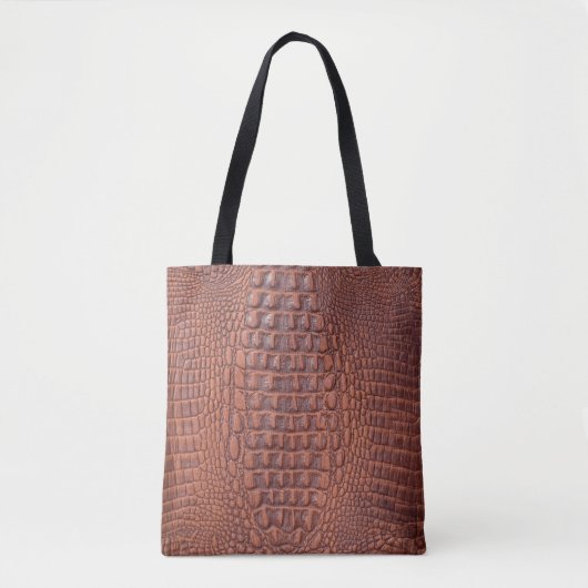 Bruin lederen textuur achtergrondabstract, gerijpt tote bag (Voorkant)