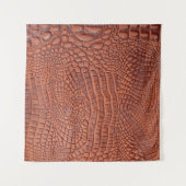 Bruin lederen textuur, achtergrondtextuur, abstrac wandkleed (Voorkant (horizontaal))