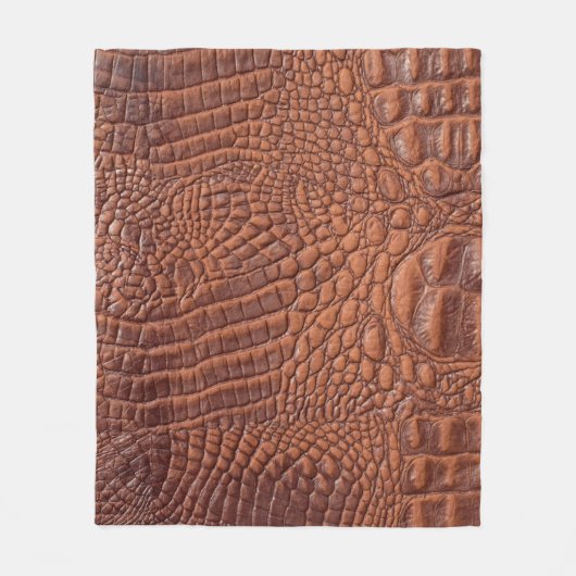 Bruin lederen textuur backgrondontwerp, fond, abst fleece deken (Voorkant)