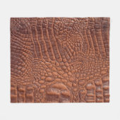 Bruin lederen textuur backgrondontwerp, fond, abst fleece deken (Voorkant (Horizontaal))