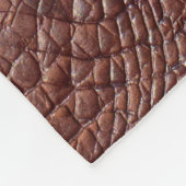 Bruin lederen textuur backgrondontwerp, fond, abst fleece deken (Hoek)