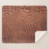 Bruin lederen textuur backgrondontwerp, fond, abst sherpa deken (Voorkant (horizontaal))