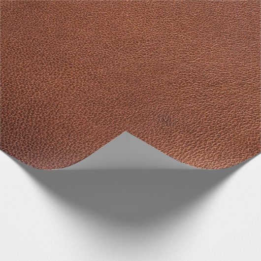 Bruin lederen textuur cadeaupapier (Hoek)