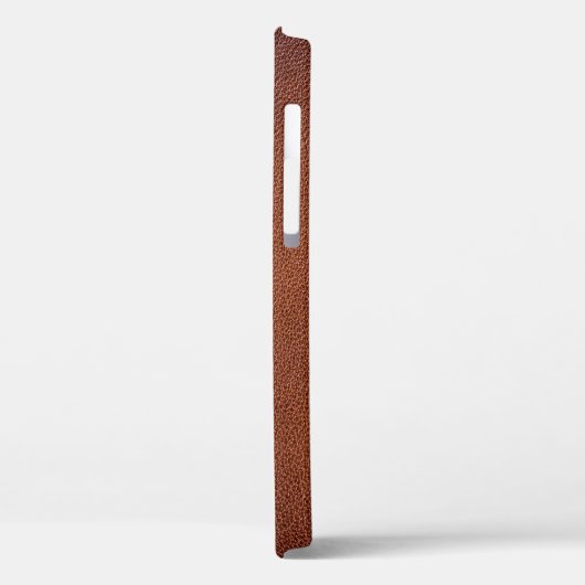 Bruin lederen textuur Case-Mate iPhone case (Achterkant / Links)