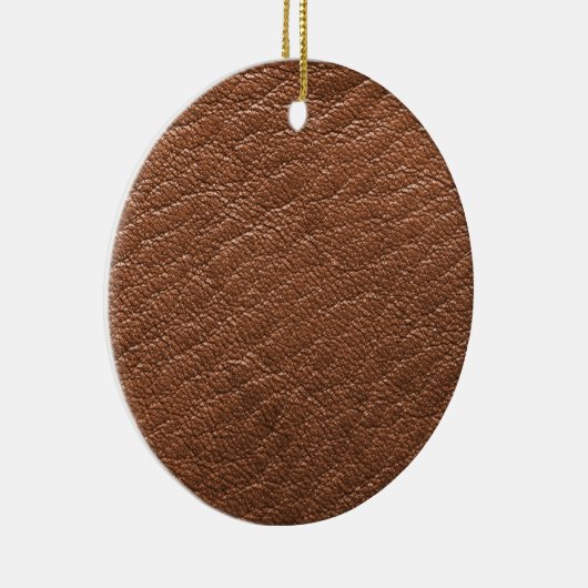 Bruin lederen textuur keramisch ornament (Rechts)