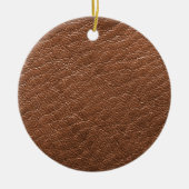 Bruin lederen textuur keramisch ornament (Voorkant)
