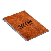 Bruin  lederen textuur notitieboek (Rechterzijde)