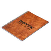 Bruin  lederen textuur notitieboek (Linkerzijde)