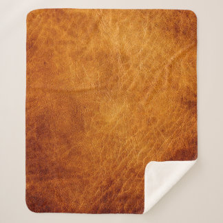 Bruin lederen textuur sherpa deken
