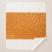 Bruin lederen textuur sherpa deken (Voorkant)