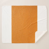 Bruin lederen textuur sherpa deken (Voorkant (horizontaal))