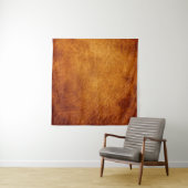 Bruin lederen textuur wandkleed (In situ)