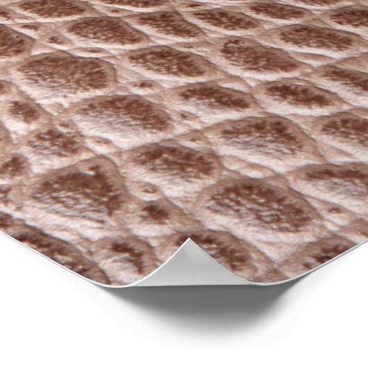 Bruin lederen textuurachtergrond, macroski dicht poster (Hoek)