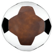 Bruin lederen Voetbal – Classic & Tijdloze Des (Gedraaid)