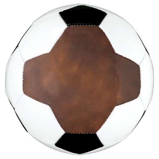 Bruin lederen Voetbal – Classic & Tijdloze Des (Voorkant)