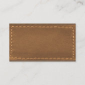 Bruin lederen vormgeving vormgeving visitekaartje (Achterkant)