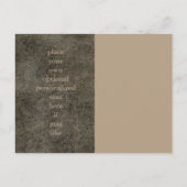 Bruin leer - Afstudeeraankondiging briefkaart (Achterkant)