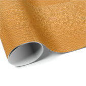 Bruin leer, close-up textuur achtergrond. cadeaupapier (Rol Hoek)
