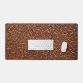 Bruin leer effect patroon bureaumat (Keyboard & Muis)