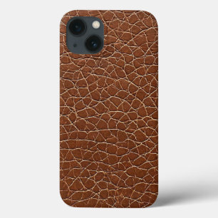 Bruin leer effect patroon Case-Mate iPhone case