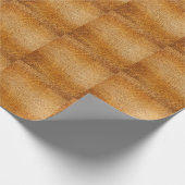 Bruin leer: Gedetailleerde Textuurclose-up Cadeaupapier (Hoek)