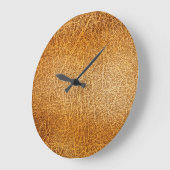 Bruin leer: Gedetailleerde Textuurclose-up Grote Klok (Hoek)