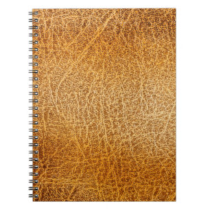 Bruin leer: Gedetailleerde Textuurclose-up Notitieboek