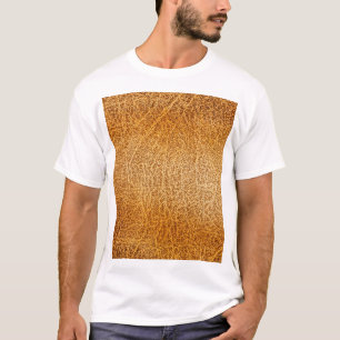 Bruin leer: Gedetailleerde Textuurclose-up T-shirt