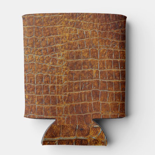 Bruin leer: getextureerde achtergrond. blikjeskoeler (Achterkant)