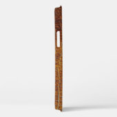 Bruin leer: getextureerde achtergrond. Case-Mate iPhone case (Achterkant / Rechts)