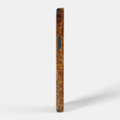 Bruin leer: getextureerde achtergrond. iPhone hoesje (Rechterkant)