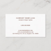 Bruin  leertextuur visitekaartje (Achterkant)