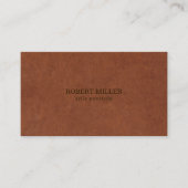 Bruin  leertextuur visitekaartje (Voorkant)