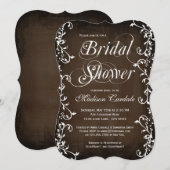 bruin legant wijngaarden Vrijgezellenfeest uitnod Kaart (Voorkant / Achterkant)