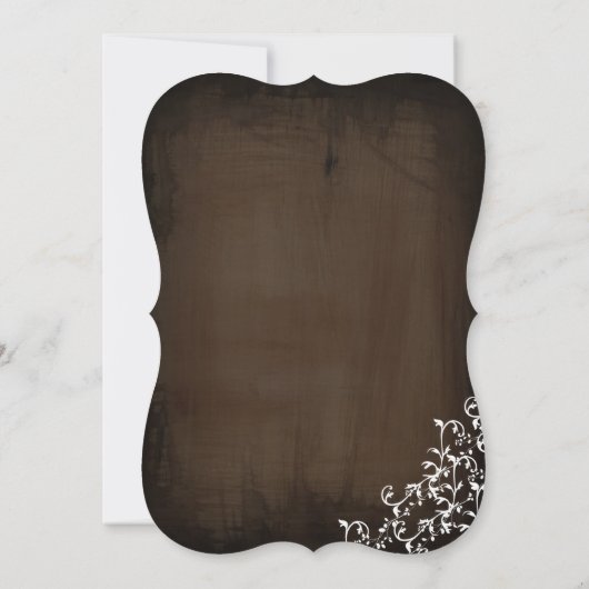 bruin legant wijngaarden Vrijgezellenfeest uitnod Kaart (Achterkant)