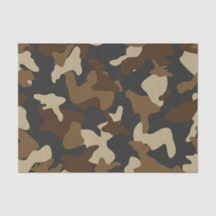 Bruin leger camouflagepatroon tissuepapier