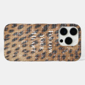 Bruin Leopard Animal Print Sparkle Case-Mate iPhone Case (Achterkant (horizontaal))