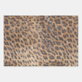 Bruin Leopard Animal Print Sparkle Inpakpapier Vel (Voorkant)
