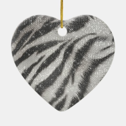 Bruin Leopard Animal Print Sparkle Keramisch Ornament (Achterkant)