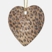 Bruin Leopard Animal Print Sparkle Keramisch Ornament (Links)