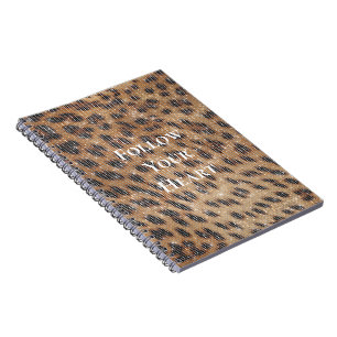 Bruin Leopard Animal Print Sparkle Notitieboek