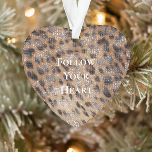 Bruin Leopard Animal Print Sparkle Ornament (Boom)