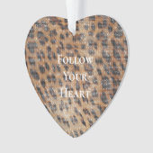 Bruin Leopard Animal Print Sparkle Ornament (voorkant)