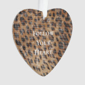 Bruin Leopard Animal Print Sparkle Ornament (voorkant)